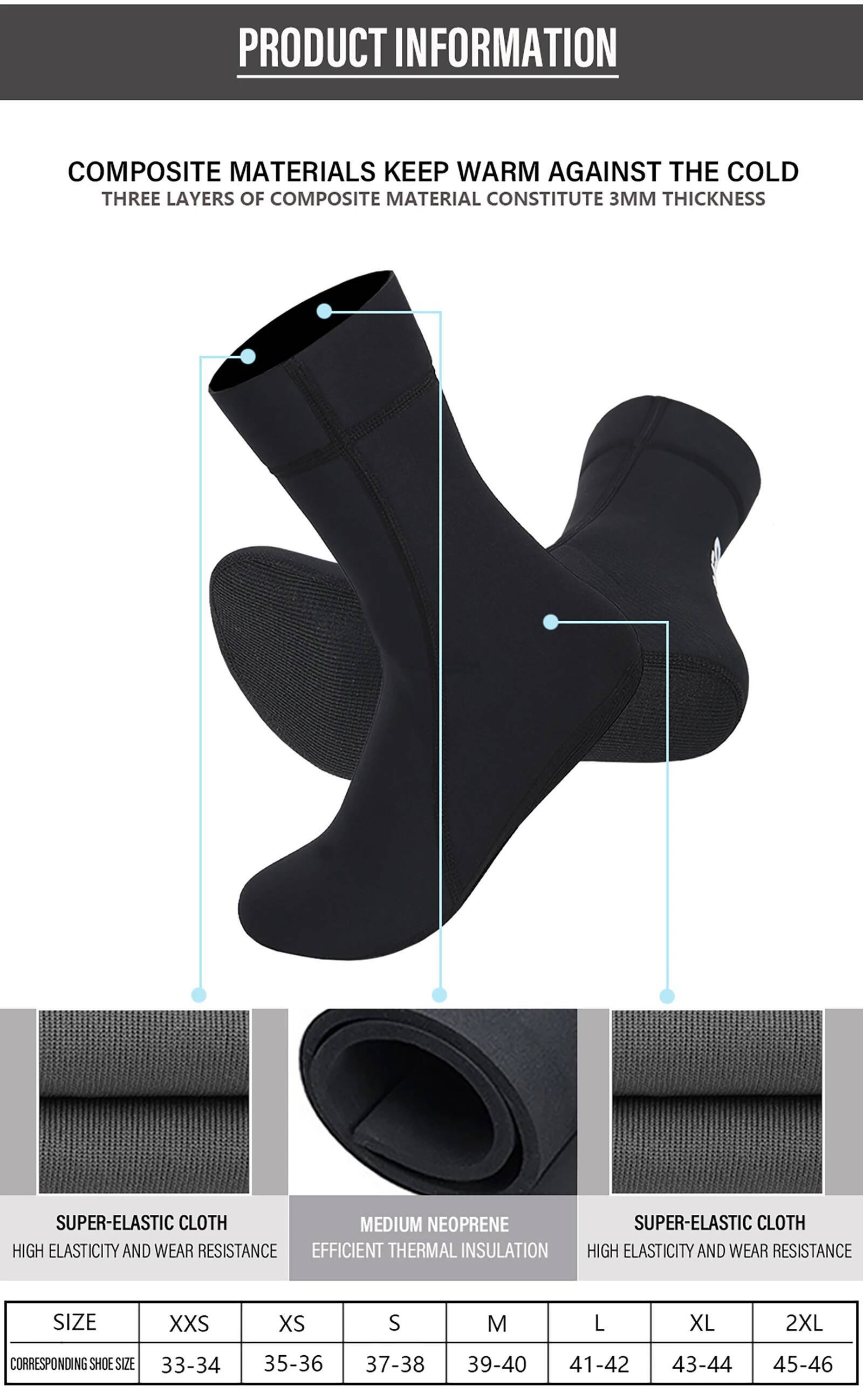 Socks Socks 1.5mm/3mm/5mm Beac - Wetsuit 3Mm Neoprene 리뷰 및 가격