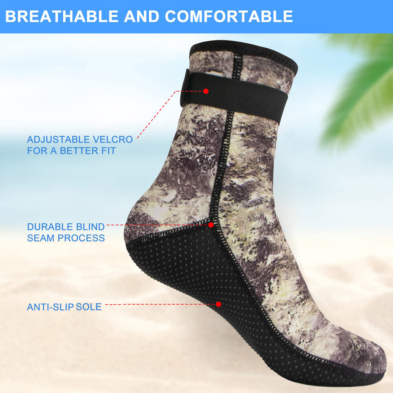 3mm Neoprene Water Socks Divin - Wetsuit 3Mm Neoprene 리뷰 및 가격